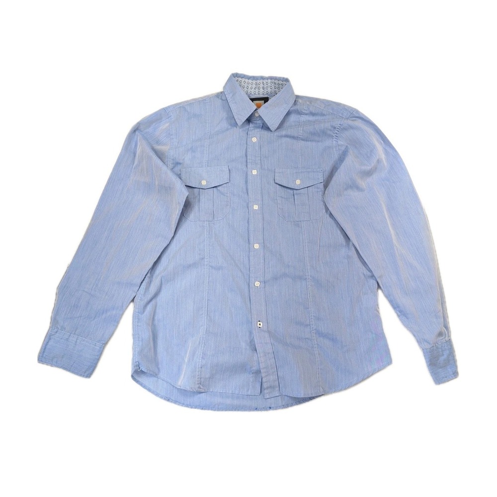 Sqwear Men's Blue‎ Formal Button Down Long Sleeve Shirt M